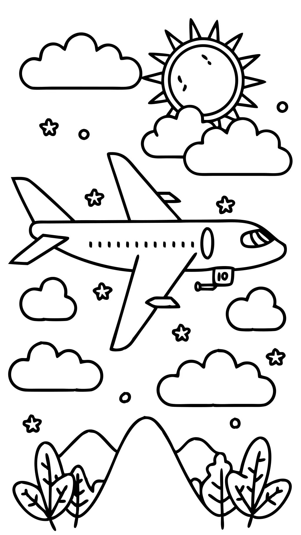 coloriage avion